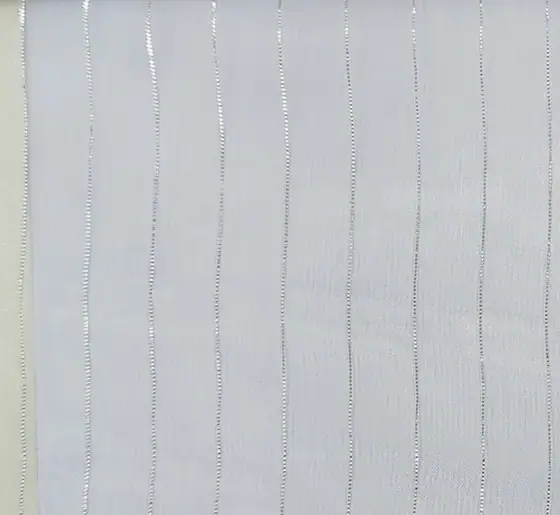 Silver Chiffon fabric sample, Shimmer & jari